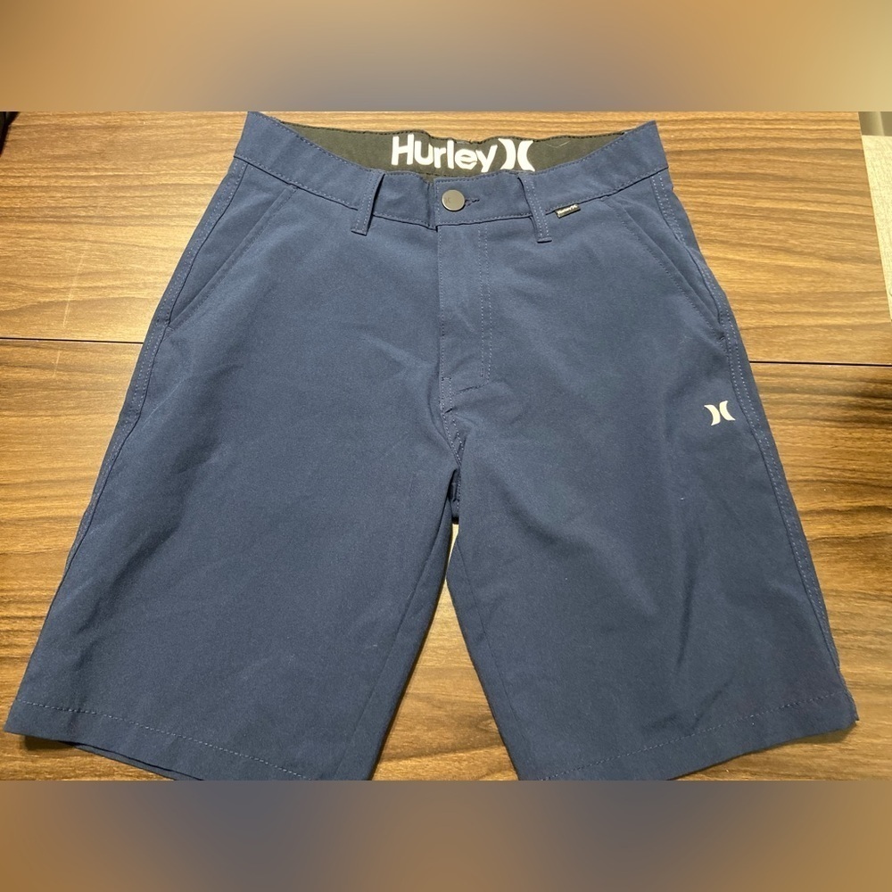 Hurley Men’s 28 Blue Athletic Shorts Classic Fit